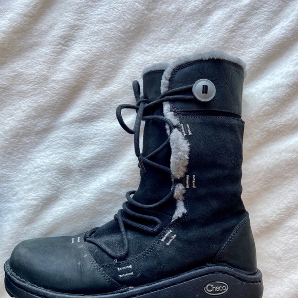 EUC Chaco Belyn Baa Boots, Wmns 9.5, Black/Charcoal Grey - Picture 7 of 7